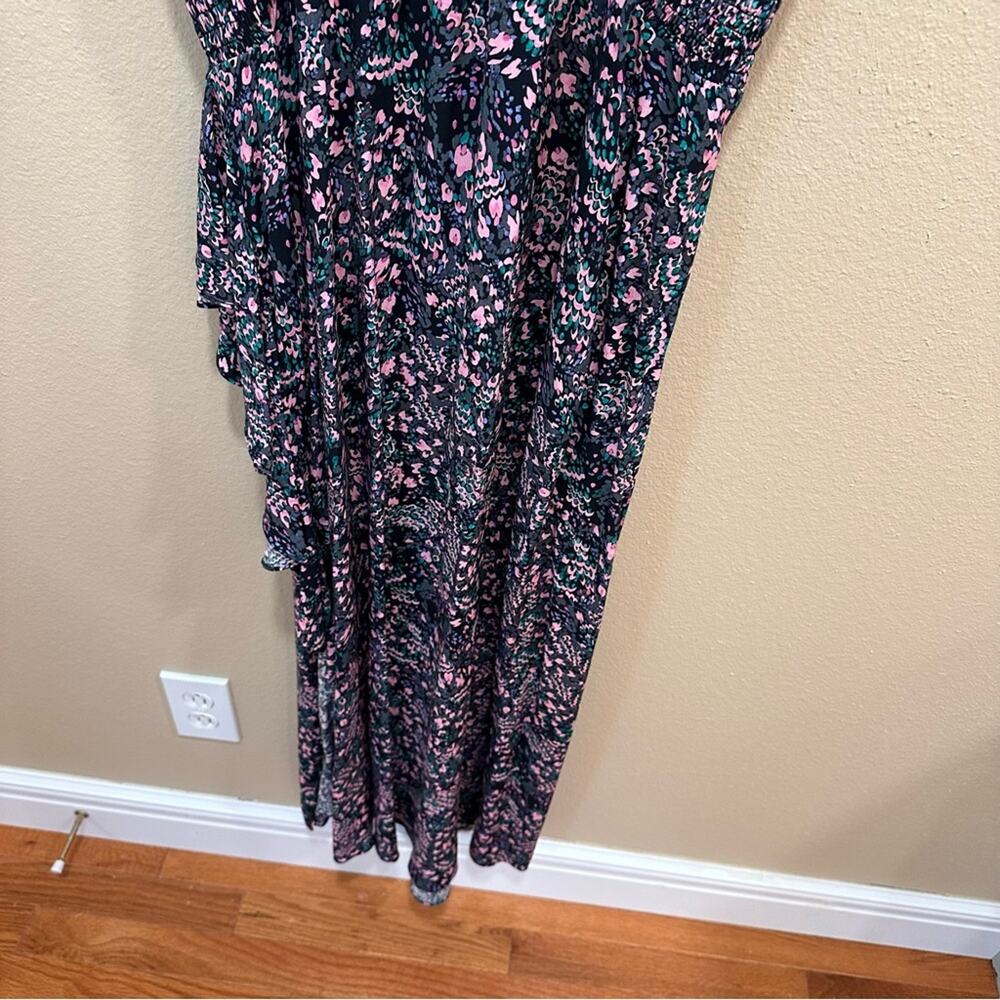 NEW IRO Sexy Blue Green Pink Maxi Dress 40 8 - Picture 5 of 14